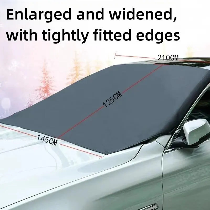 Magnetic Car Front Windscreen Cover Automobile Sunshade Cover Car Windshield Snow Sun Shade Waterproof Car Cover 210 120cm