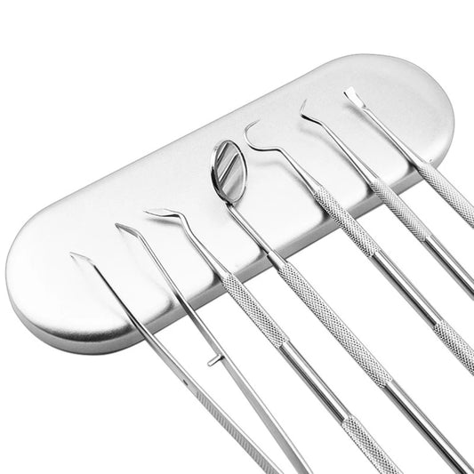 6pcs/box Dentist Prepared Tool Box Stainless Steel Multiple Cases Dental Mirror Dental Probe Tweezer Dental Oral Care Instrument