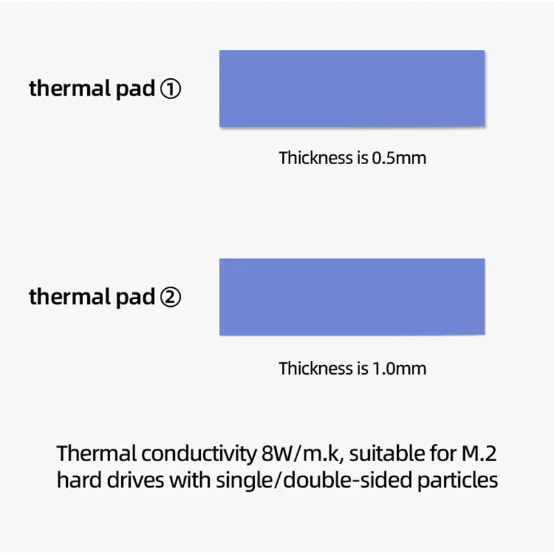 TEUCER M.2-9 SSD NVMe Heat Sink M2 2280 SSD Hard Disk Aluminum Heat Sink with Silicone Thermal Pad for PC PS5 PCIE 2280 SSD