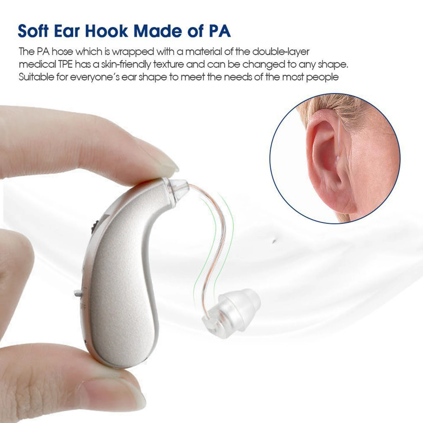 Rechargeable Hearing Aid Mini Adjustable Tone 2024 Best Sound Amplifier Portable Deaf Elderly RIC Hearing Aids