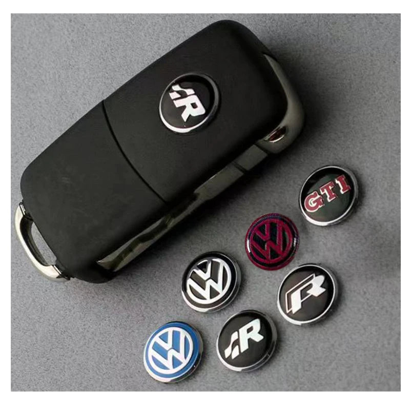 Car Key Stickers Auto Control Keychain Emblem Accessories For Volkswagen VW R-line GTI R Polo Golf Passat Magotan Tiguan Jetta