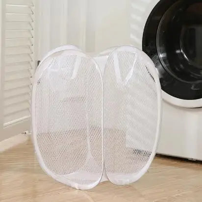 Mesh Foldable Dirty Clothes Basket, Monochrome Minimalist Dirty Clothes Basket, Household Bathroom Laundry Basket