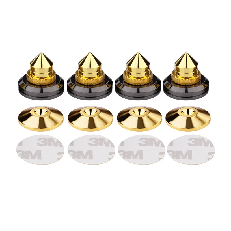 4 PCS 30*27mm speakers Stand Feet Foot Pad Pure copper silver loudspeaker box Spikes Cone Floor Foot Nail M28*26