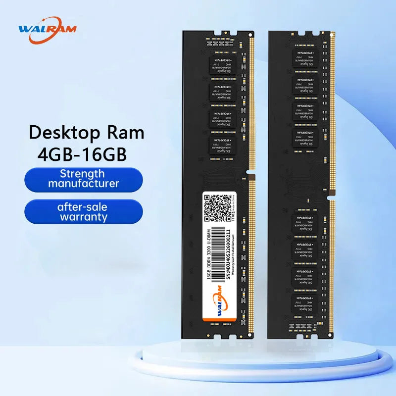 Walram Memory Ram DDR4 DDR3 PC Desktop 16GB 8GB 4GB 3200MHZ 2666MHZ 1600MHZ 240Pin Non-ECC UDIMM PC3-12800 Computer Memoria RAM