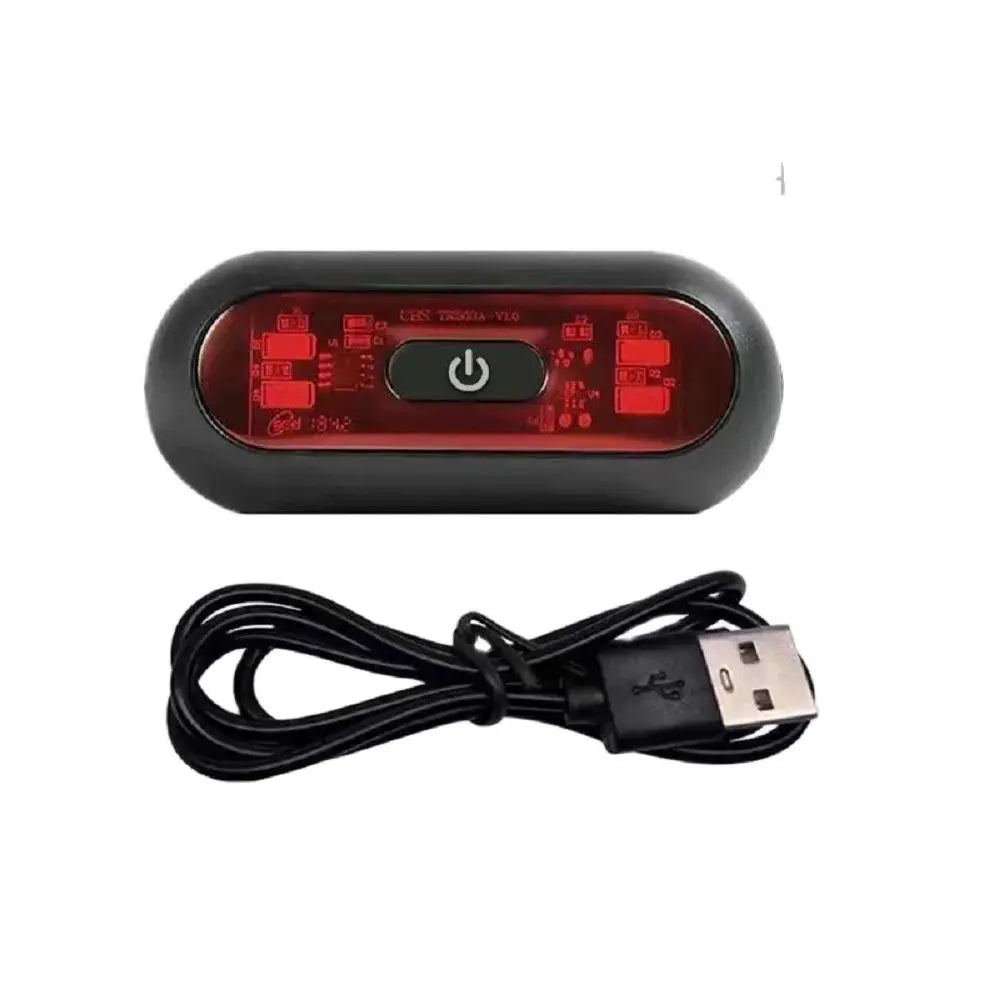 Rechargeable 4 Lamp Helmet Taillight Motorcycle Bicycle Helmet Taillamp Safety Signal Warning Lamp Waterproof Rear LED Light