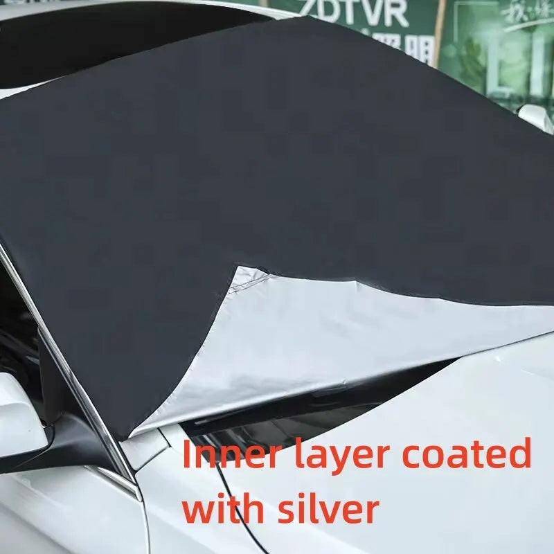 Magnetic Car Front Windscreen Cover Automobile Sunshade Cover Car Windshield Snow Sun Shade Waterproof Car Cover 210 120cm