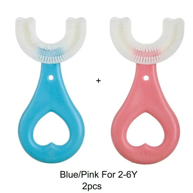 Baby Toothbrush Children 360 Degree U-shaped Child Toothbrush Teethers Baby Tooth Brush Silicone Kids Teeth Oral Care Cleaning