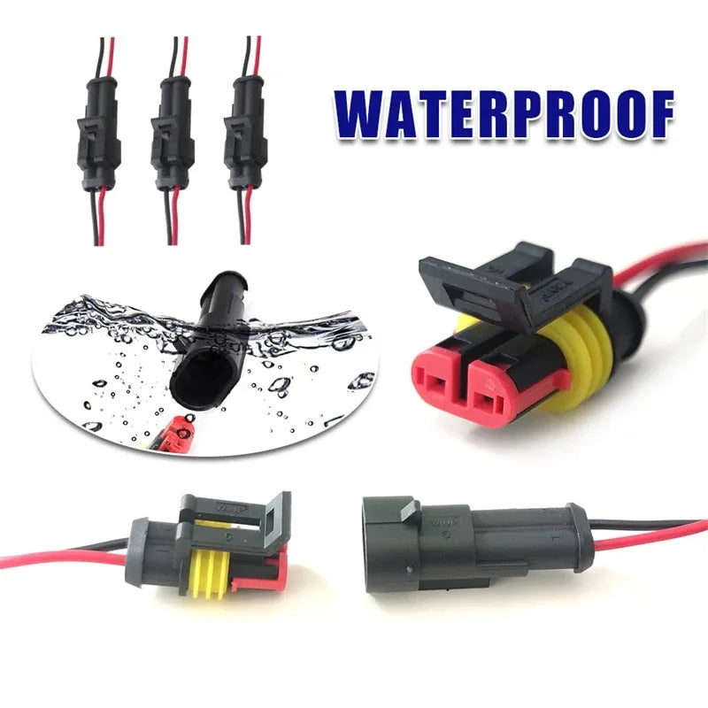 2 Pin Connector Waterproof Connector Male and Female Way 20AWG Wire Suitable for Car Truck Boat Other Wire Connection 5 Pairs