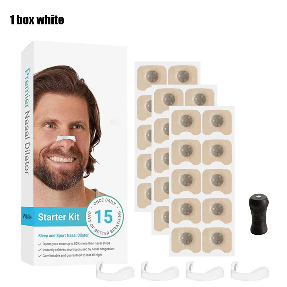 Magnetic Anti-Snoring Nose Clip and Nasal Breathing Dilator Starter Kit