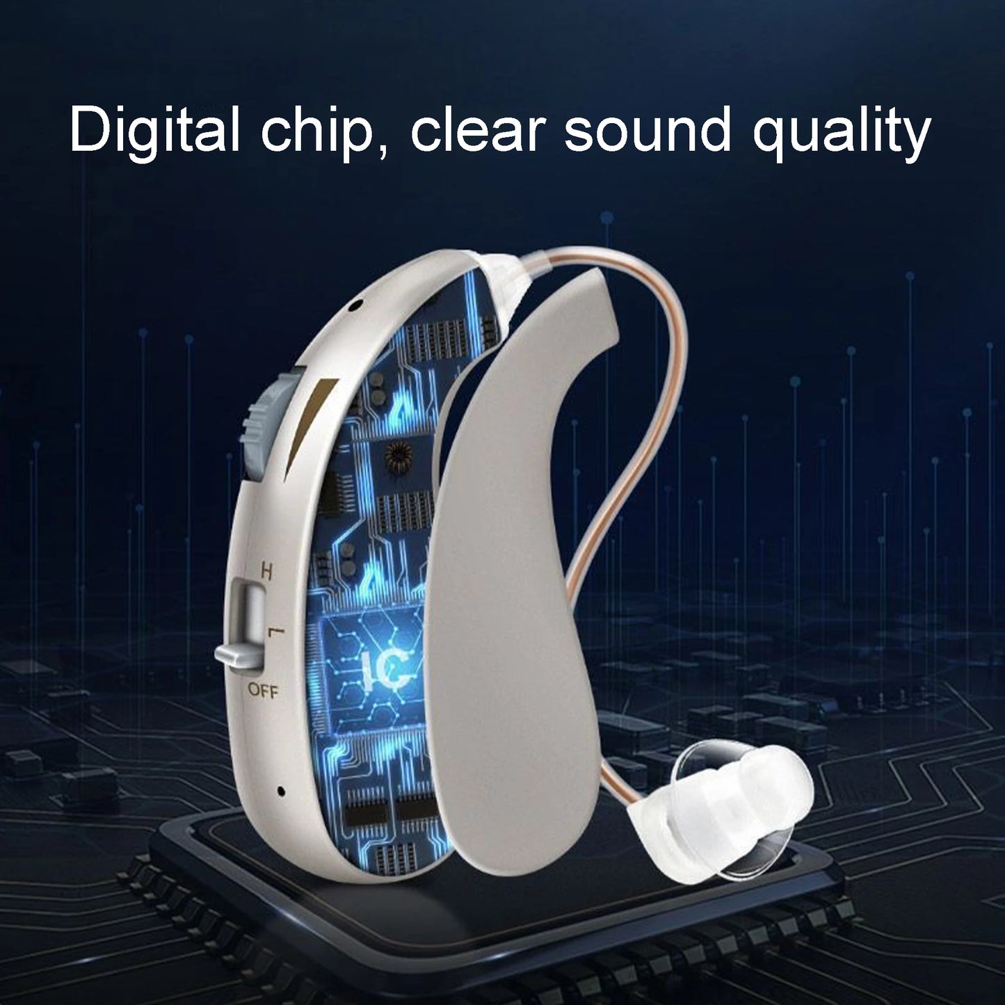 Rechargeable Hearing Aid Mini Adjustable Tone 2024 Best Sound Amplifier Portable Deaf Elderly RIC Hearing Aids