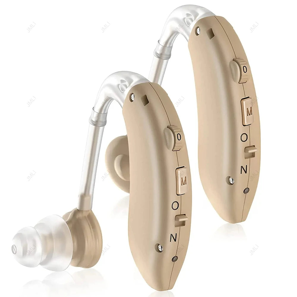 2025 Best Rechargeable Digital BTE Hearing Aid Adjustable Tone Sound Amplifier Portable Deaf Elderly Hearing Aids