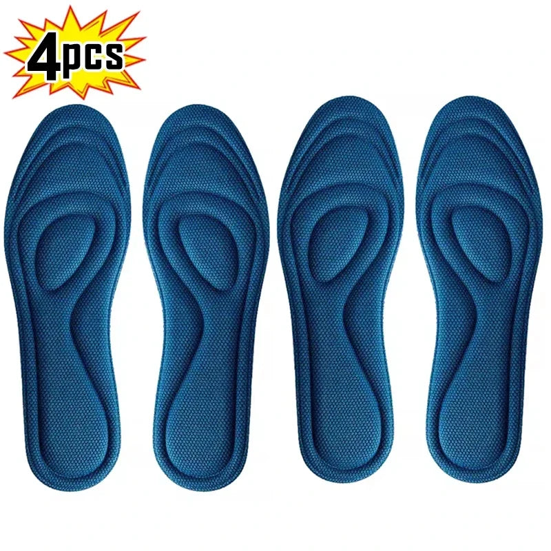 2 Pairs Memory Foam Orthopedic Insoles for Shoes Antibacterial Deodorization Sweat Absorption Insert Sport Shoes Running Pads