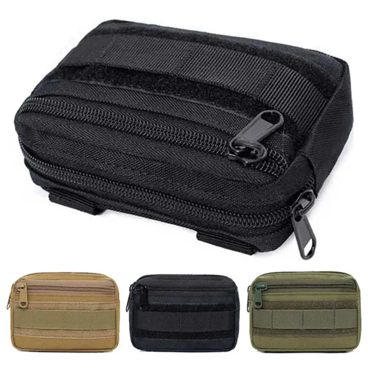 Double Layer EDC Bag Men's Molle Belt Nylon Hip Bag Waist Bag Camping Hunting Accessories Multi-Function Bag