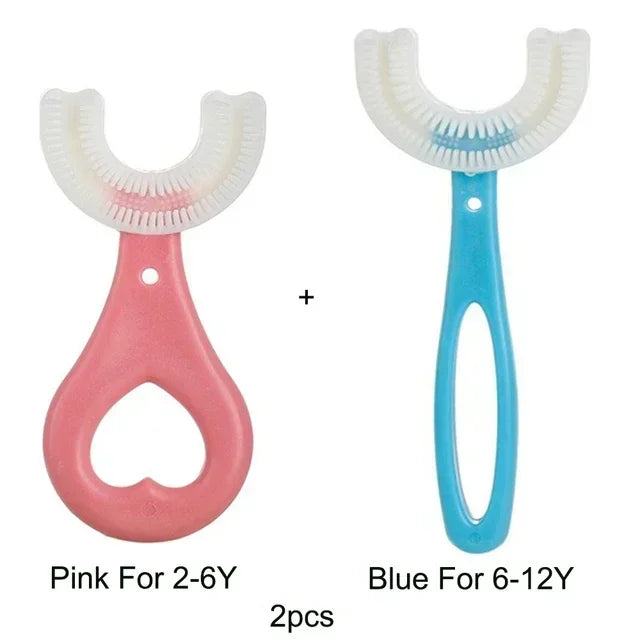 Baby Toothbrush Children 360 Degree U-shaped Child Toothbrush Teethers Baby Tooth Brush Silicone Kids Teeth Oral Care Cleaning