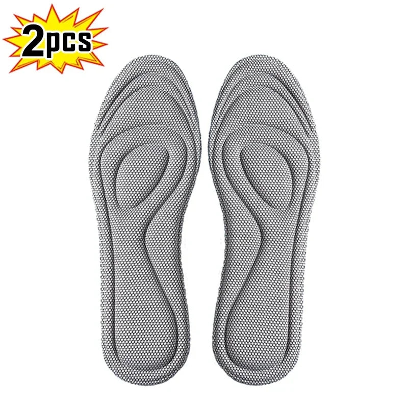 2 Pairs Memory Foam Orthopedic Insoles for Shoes Antibacterial Deodorization Sweat Absorption Insert Sport Shoes Running Pads