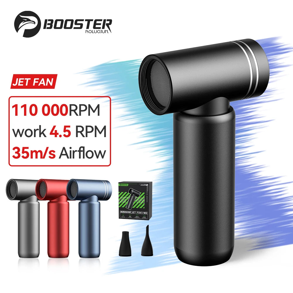 Booster Jet Fan Turbo Mini Strong Portable Air Blower 110000RPM Electric Turbo Blower Fan Air Duster Cleaner Car Cleaning