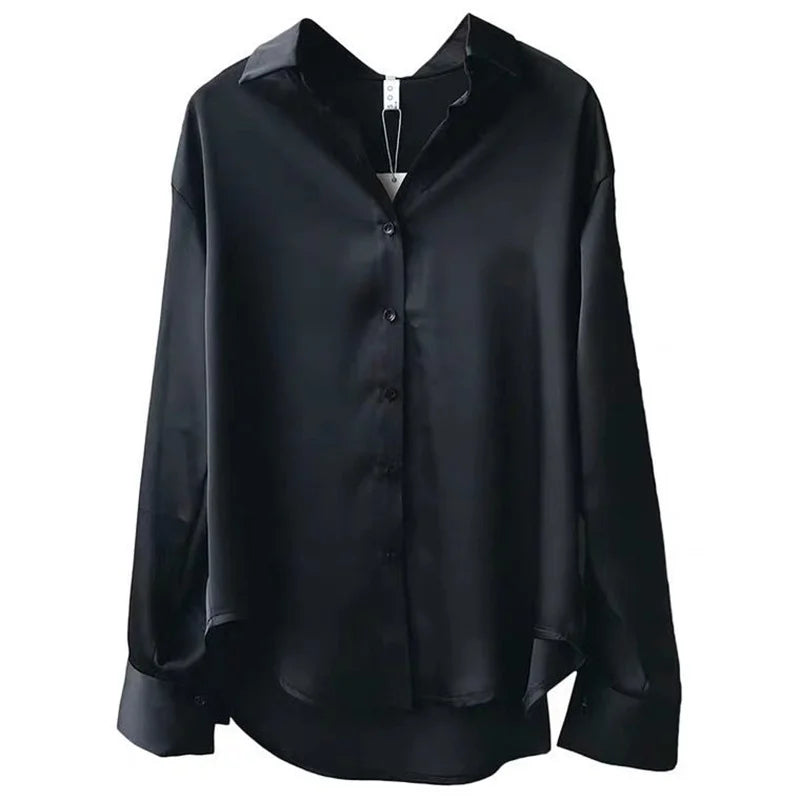 Woman Spring Autumn Style Blouses Shirts Lady Casual Long Sleeve Turn-down Collar Blusas Tops DF4849