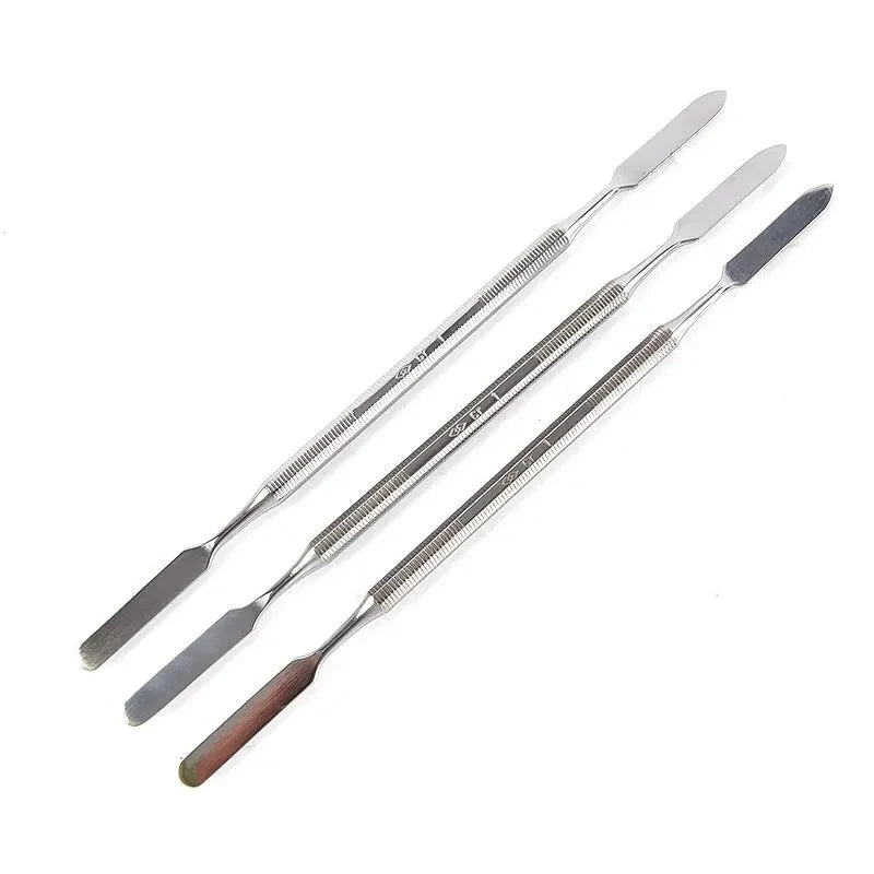 3pcs Stainless Steel Mixing Spatula Tool Spatuler Rod Dental Nail Art Makeup Foundation Eyeshadow Mixing Stick Color Tools