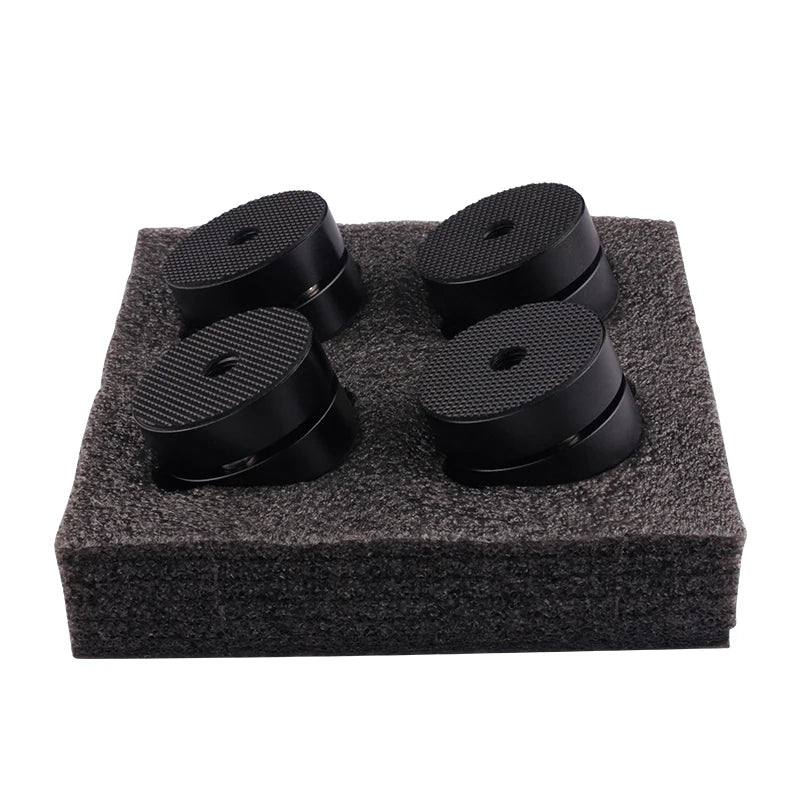 4Pcs High Quality Audiophile Shock Damping Pad HIFI Stand Feet speaker Stabilize Audio CD Aluminum Isolation Feet Pad Foot