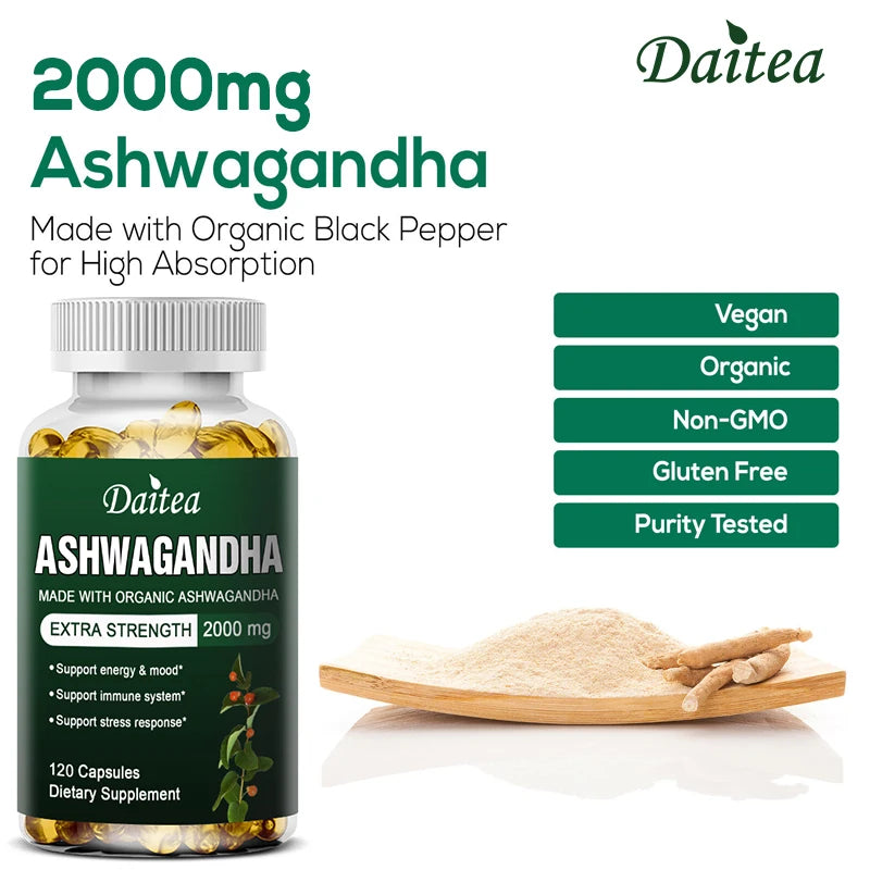 Daitea Ashwagandha Extract Capsule Anti-oxidation, Lipid-lowering, Decompression, Improving Sleep, Enhancing Immunity