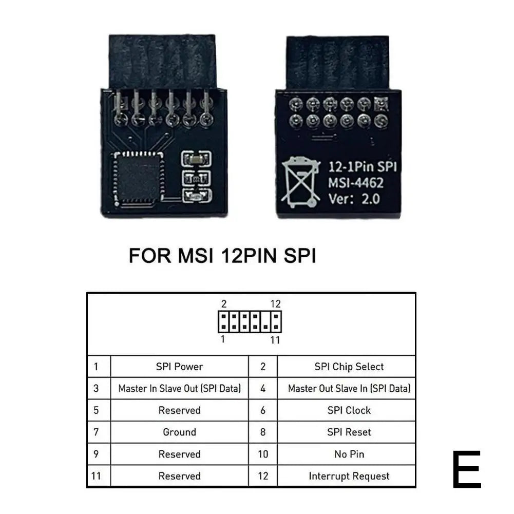 Newest TPM 2.0 Encryption Security Module Remote Card Supports Version 2.0 12 14 18 20-1pin Pin Support Multi-brand Motherboard