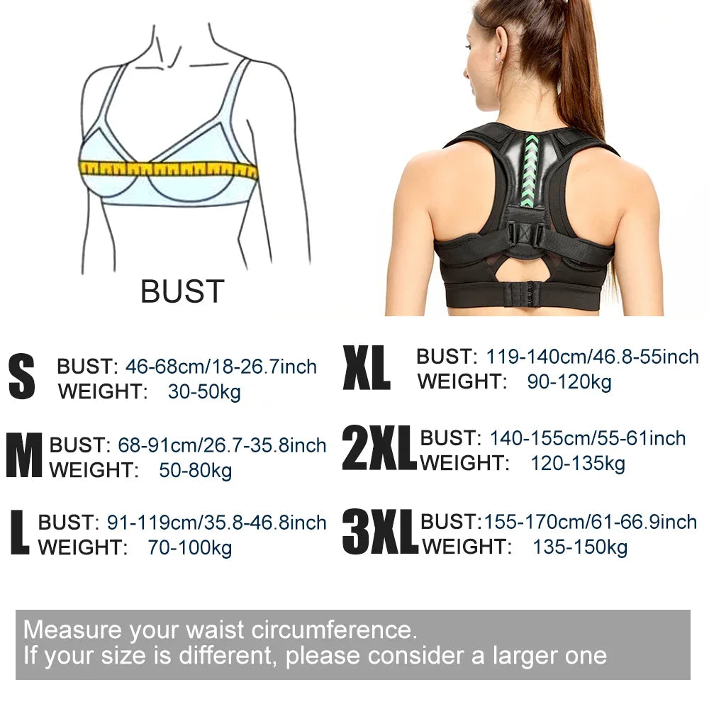 1PC Back Posture Corrector Anti-camel sitting posture correction belt back orthopedic Adjustable Upper Back Straight Body Brace