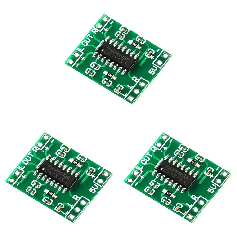 PAM8403 Mini Power Amplifier Board 2x3W 2-Channels Stereo Digital Audio Amplifier Module For Arduino 2.5V-5.5V USB Power Supply