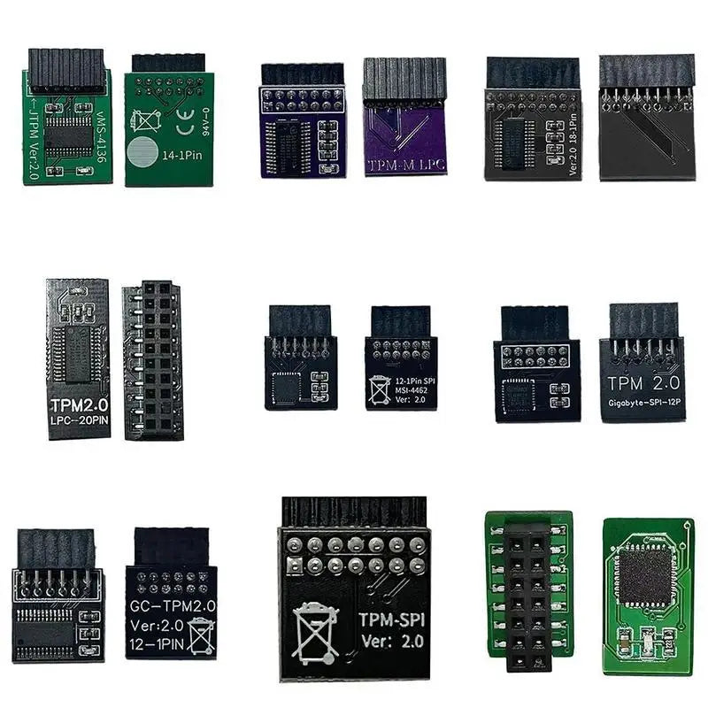 Newest TPM 2.0 Encryption Security Module Remote Card Supports Version 2.0 12 14 18 20-1pin Pin Support Multi-brand Motherboard