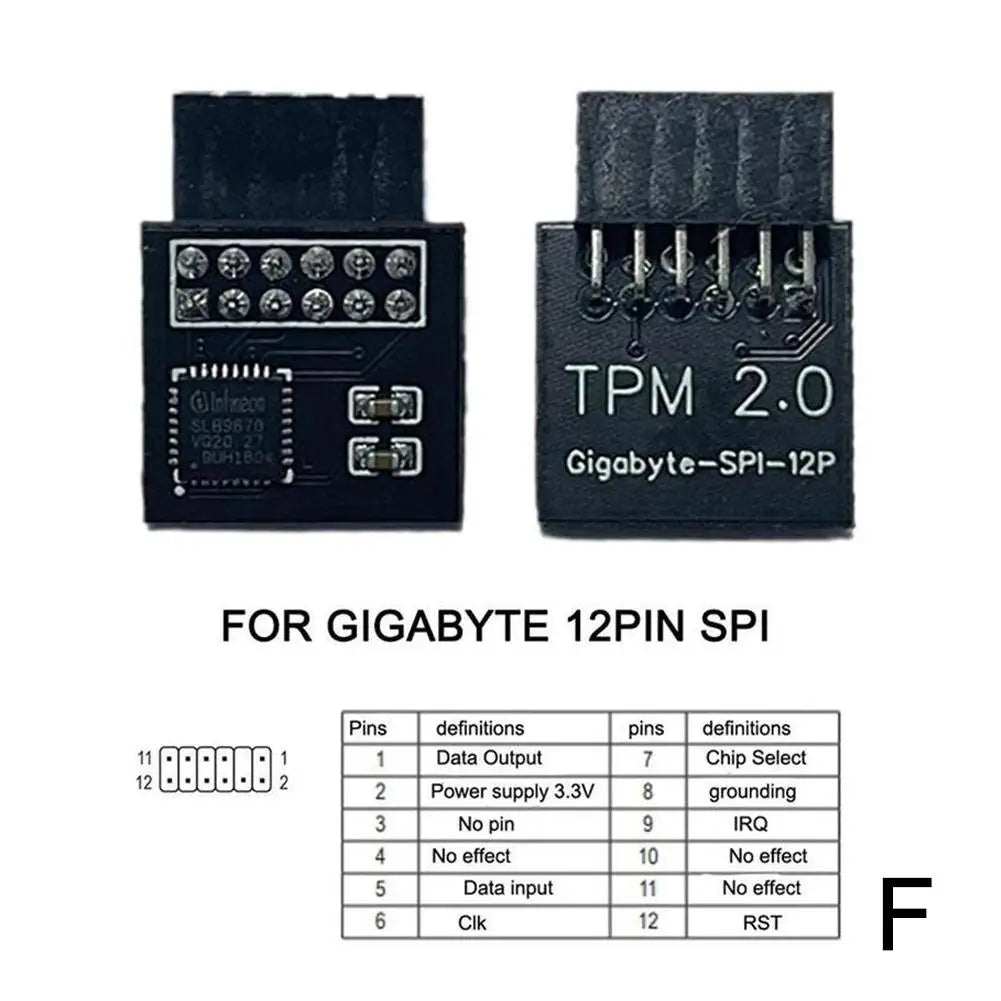 Newest TPM 2.0 Encryption Security Module Remote Card Supports Version 2.0 12 14 18 20-1pin Pin Support Multi-brand Motherboard