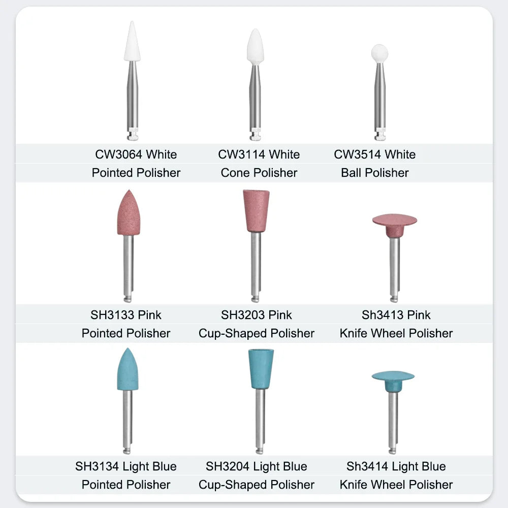RA0309 Dental Composite Polishing Kits Denspay Dental Resin Sanding Polishing Set for Low Speed Handpiece Contra Angle