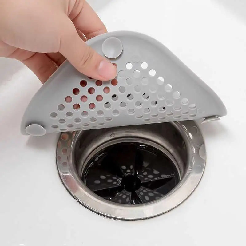 Shower Drain Hair Catcher Sink Strainer Drain Cover Shower Hair Catcher Silicone  Hair Filter Kitchen Bathroom Home Accessories