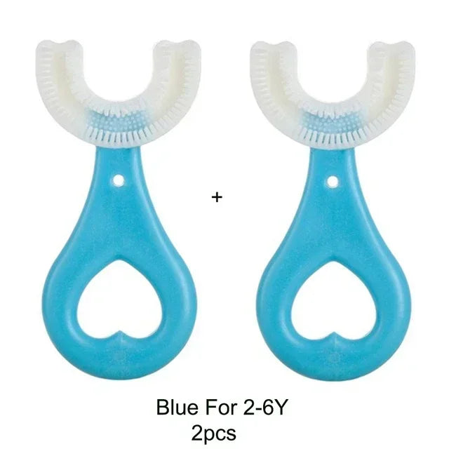 Baby Toothbrush Children 360 Degree U-shaped Child Toothbrush Teethers Baby Tooth Brush Silicone Kids Teeth Oral Care Cleaning