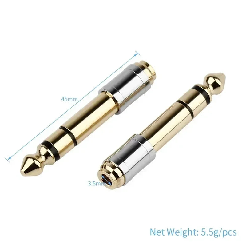 Jack 3.5 To 6.35 Audio Adapter 6.5mm To 3.5mm Converters Male Female Connector Headphone Plug 6.3mm Consumer Electronics