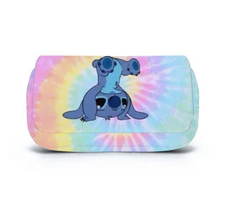 Stitch Fully Printed Flap Pen Bag Stationery Box Pencil Case Primary and Secondary School Girls Anime Kawaii