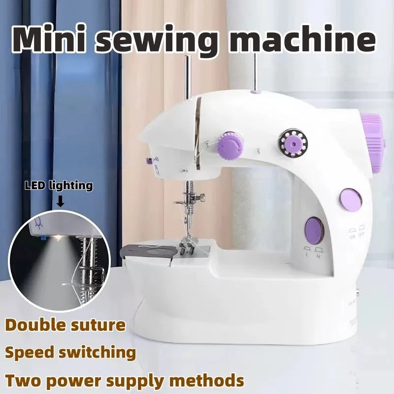 Small portable electric sewing machine, household mobile fully automatic beginner's small desktop multifunctional locksmith