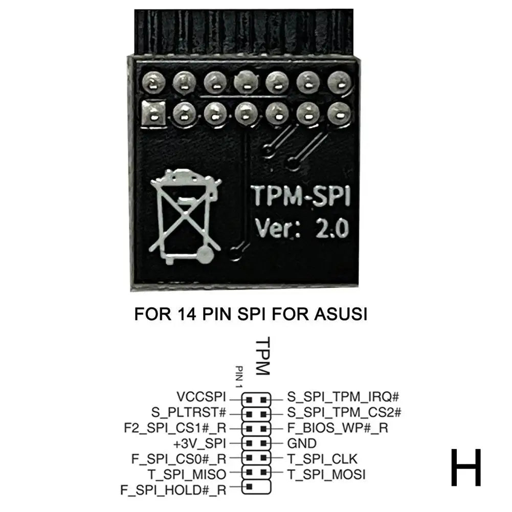 Newest TPM 2.0 Encryption Security Module Remote Card Supports Version 2.0 12 14 18 20-1pin Pin Support Multi-brand Motherboard