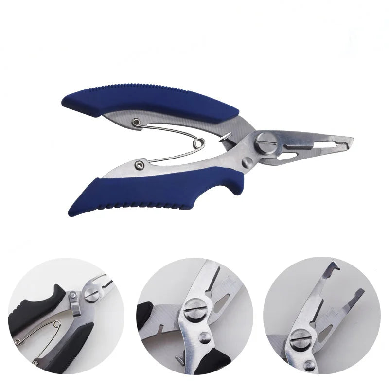 1 set hot selling Stainless Steel Fish Gripper Grip(8.6 inch )+Pliers(5 inch) Fishing Tackle Controller Fish Plier Fishing Tools