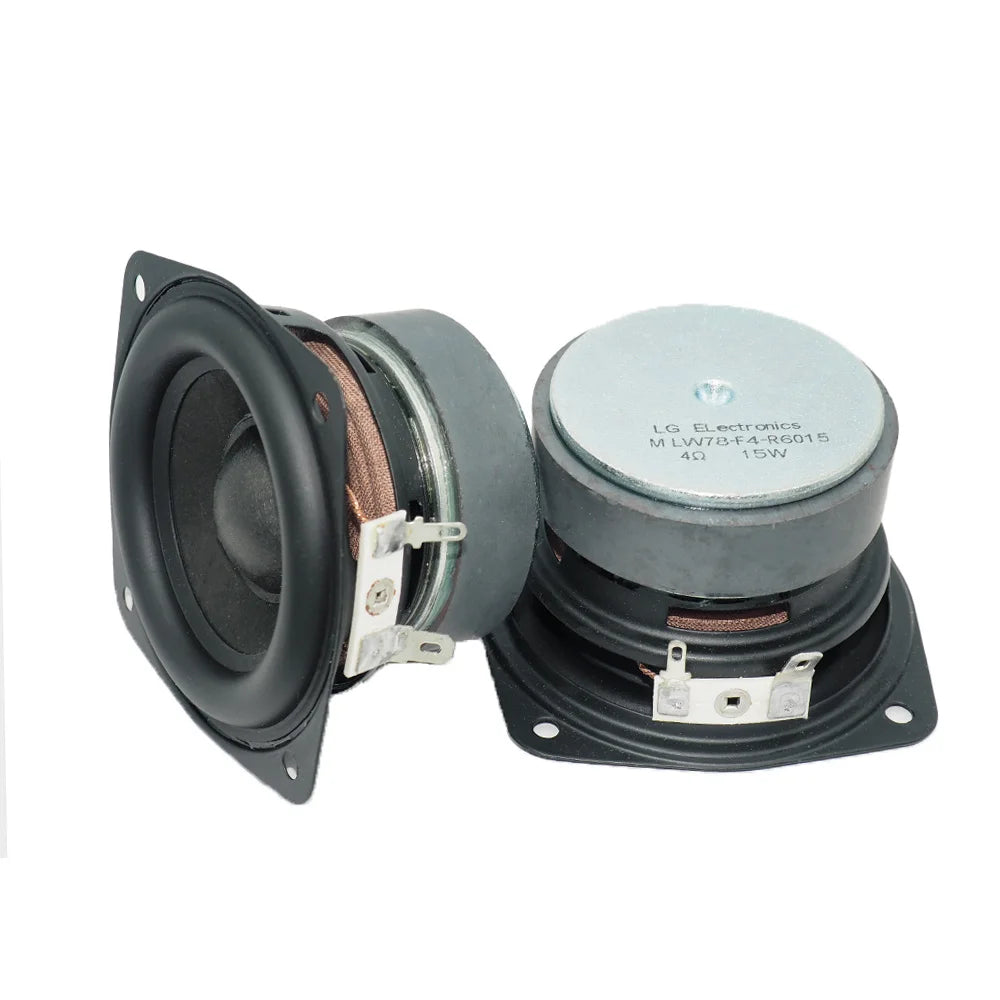 1pcs 78MM 4 Ohm 15W Subwoofer Speaker 3 Inch Convex Cap Bass Square Woofer DIY Bookshelf Speakers Hifi Home Sound Theater