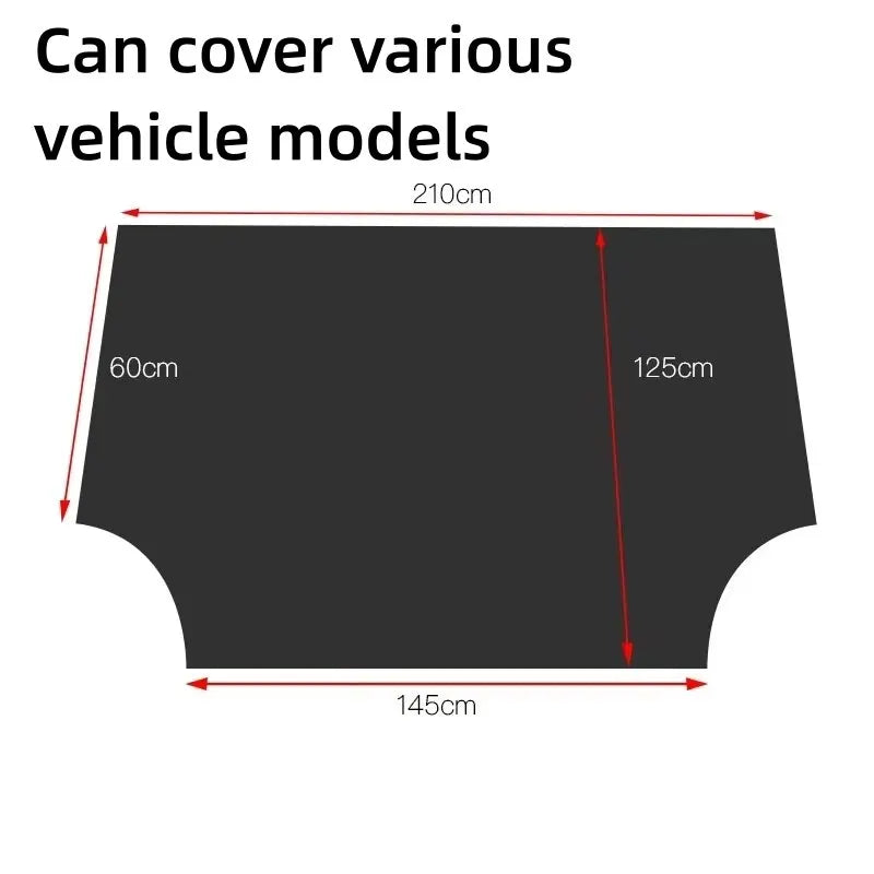 Magnetic Car Front Windscreen Cover Automobile Sunshade Cover Car Windshield Snow Sun Shade Waterproof Car Cover 210 120cm